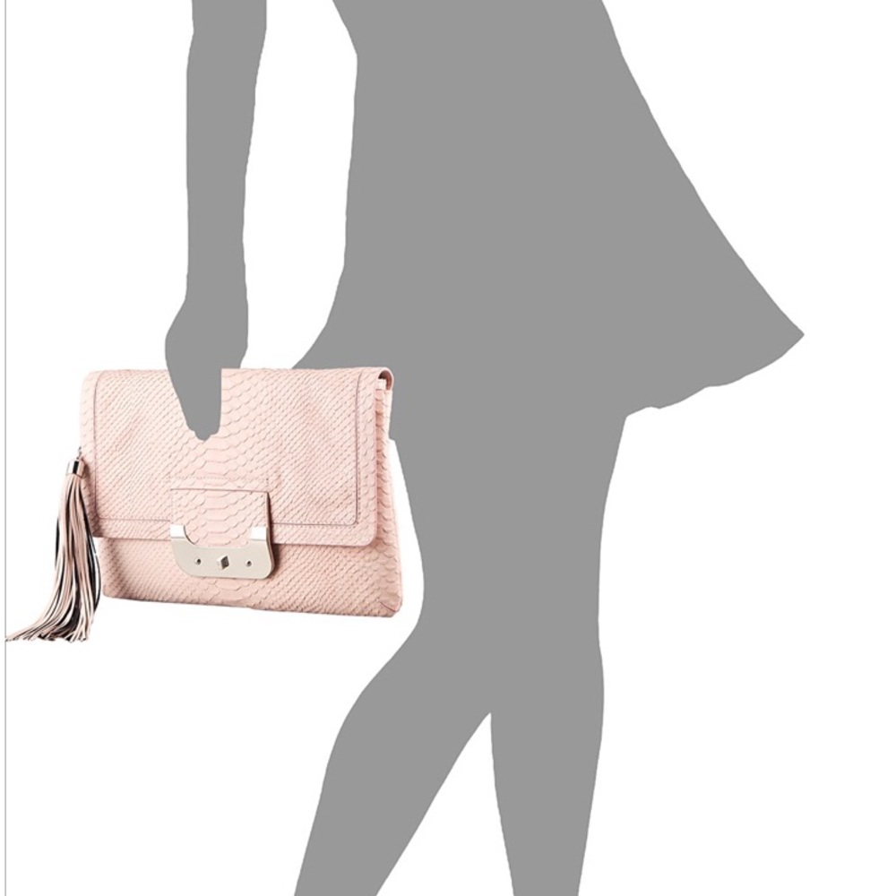 Diane Von Furstenberg Oversized Python Clutch - image 4